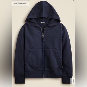 J. Crew KID by Crewcuts Garment-Dyed Zip-up Hoodie Size: Small NWT Color: Navy